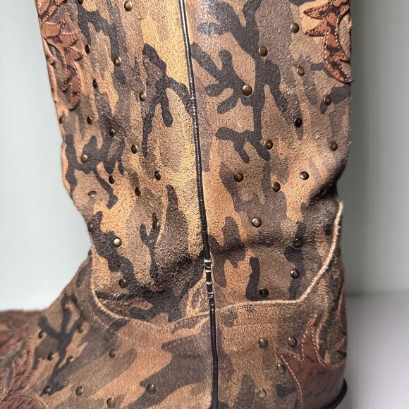 Dan Post Women's Western Boots Style DP3597 "N" Visible Retro Camo Size 9 M Snip - Picture 5 of 8